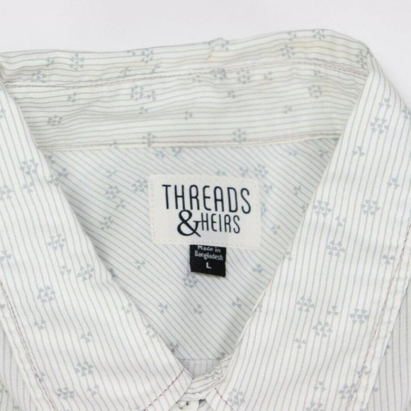 Threads & Heirs Men Button Down Shirt Short Sleeve - Picture 5 of 6